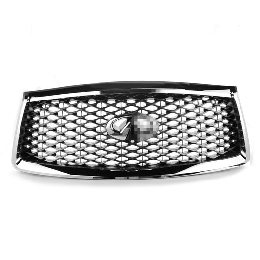 Front Radiator Grille with Emblem & Camera Hole for Infiniti QX80 2018-2022