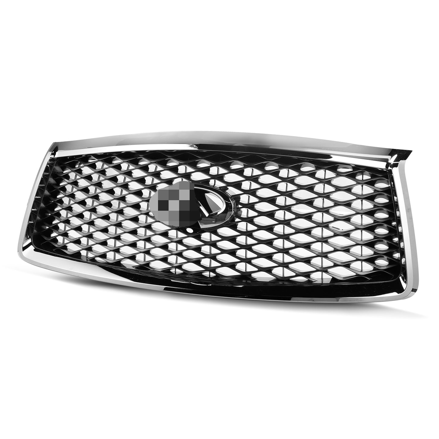 Front Radiator Grille with Emblem & Camera Hole for Infiniti QX80 2018-2022