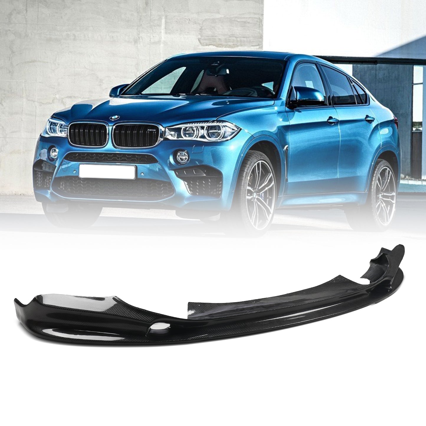 Carbon Fiber Front Bumper Lip Spoiler For BMW F85 X5M F86 X6M 3D SUV 2015-2019