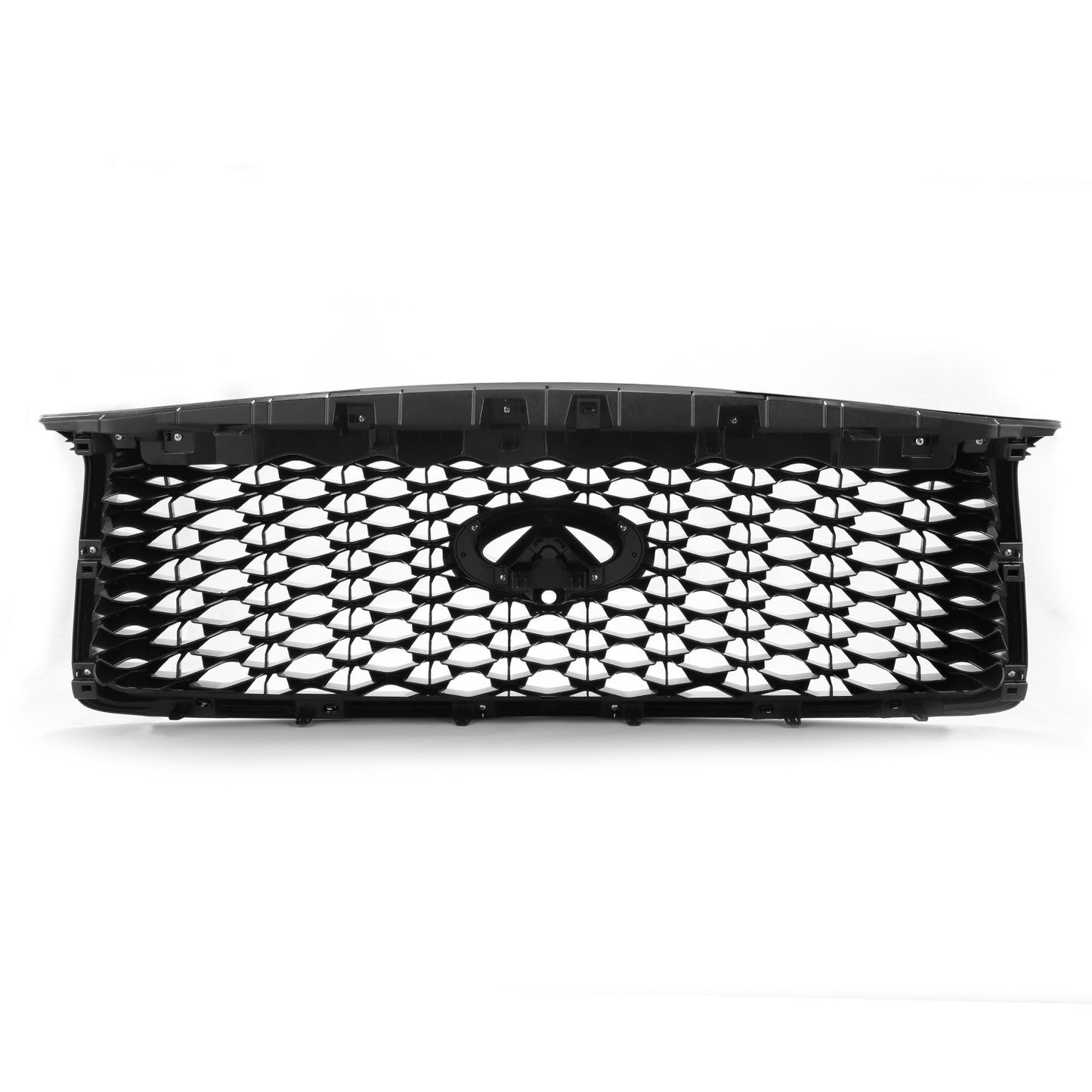 Front Radiator Grille with Emblem & Camera Hole for Infiniti QX80 2018-2022