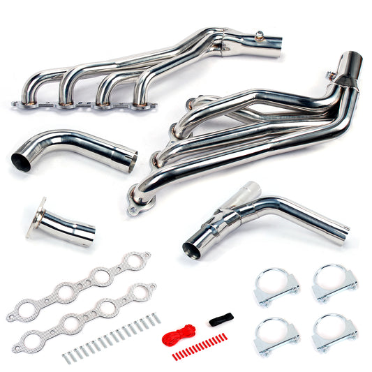 Long Tube Headers For 99-06 Chevy GMC Sierra Silverado 4.8/5.3/6.0 W/ Y Pipe