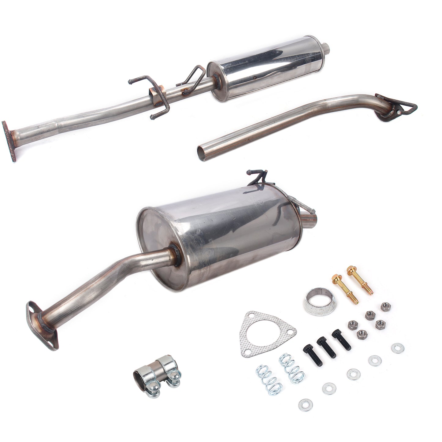 Stainless Steel Resonator Muffler Exhaust System Kit fits: 2010 - 2011 Honda CRV