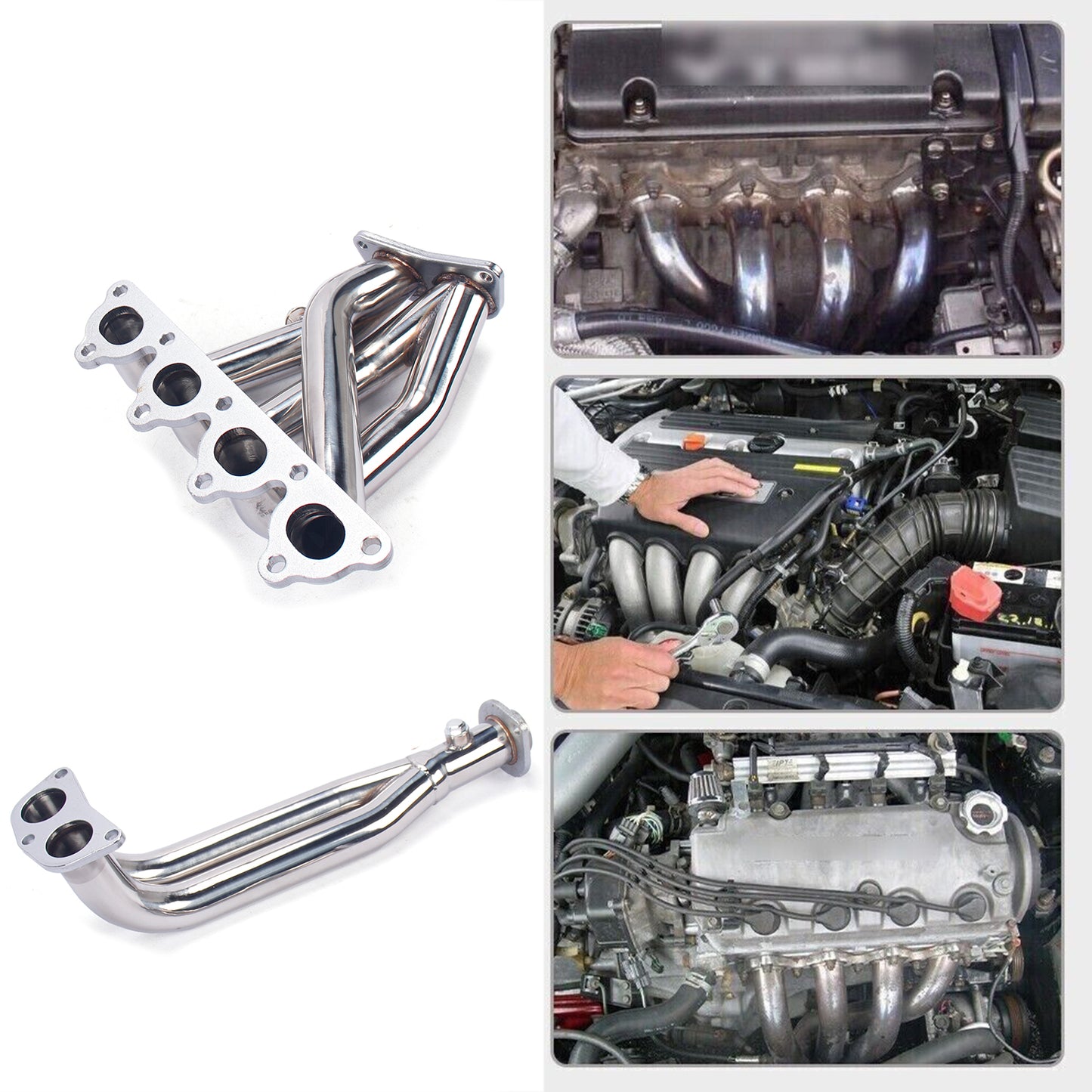 Stainless Exhaust Manifold Header For 88-00 Honda Civic D-series EJ/EG/EH/EK D15