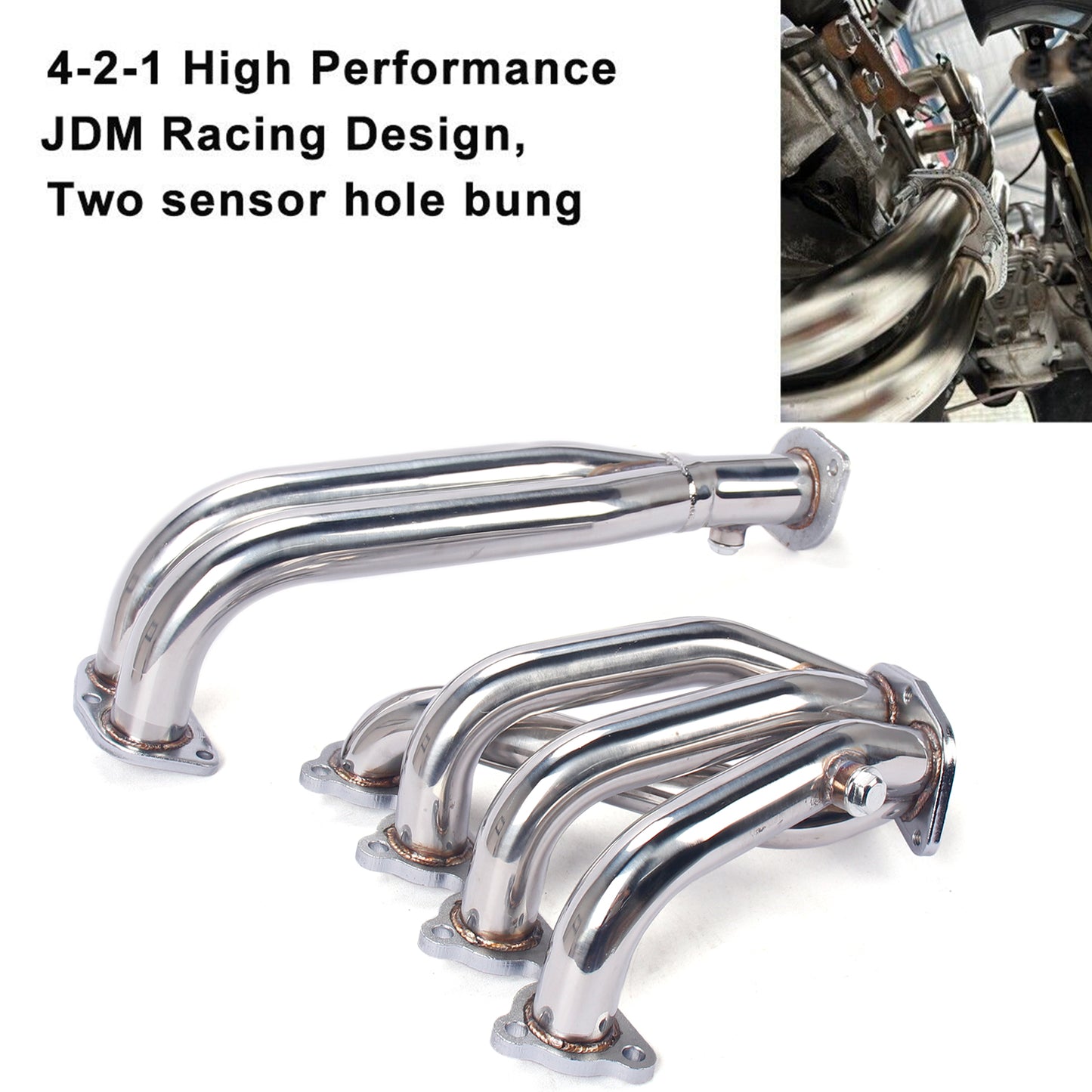 Stainless Exhaust Manifold Header For 88-00 Honda Civic D-series EJ/EG/EH/EK D15