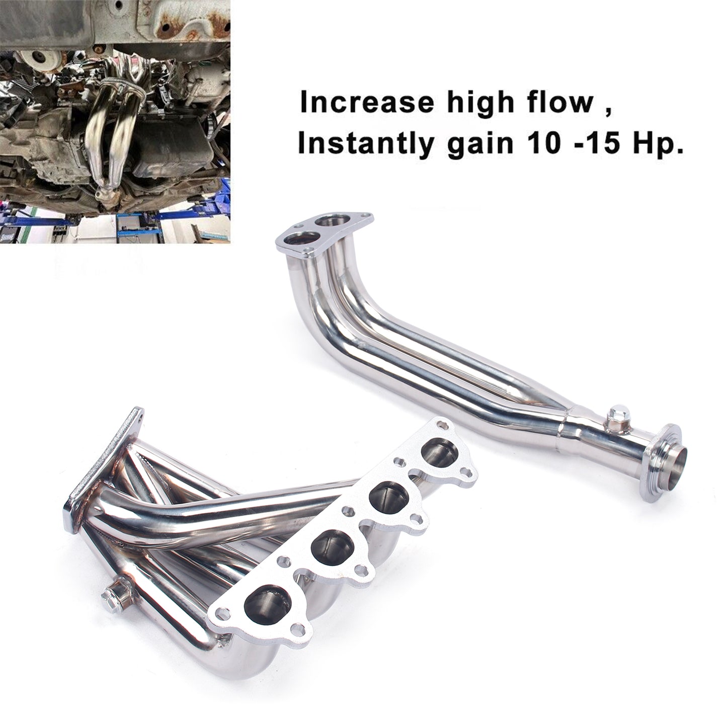 Stainless Exhaust Manifold Header For 88-00 Honda Civic D-series EJ/EG/EH/EK D15