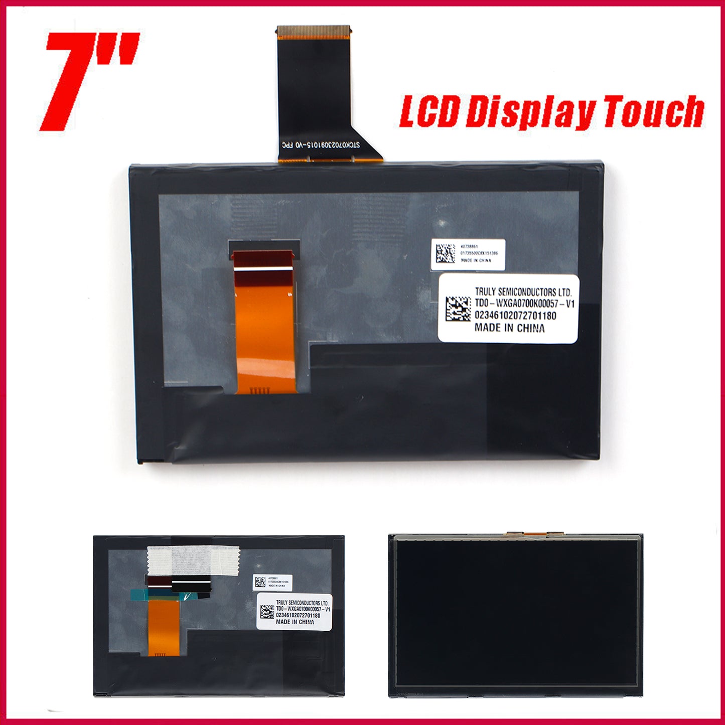 7" Replacement for 17-20 JEEP Compass Uconnect LCD Display Touch Screen Radio Navigation TDO-WXGA0700K00033-V2 TDO-WXGA0700K00057-V1