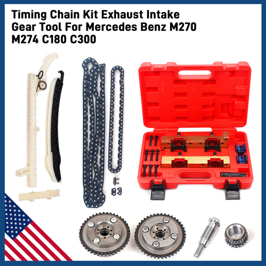 Timing Chain Kit Exhaust Intake Gear Tool For Mercedes Benz M270 M274 C180 C300